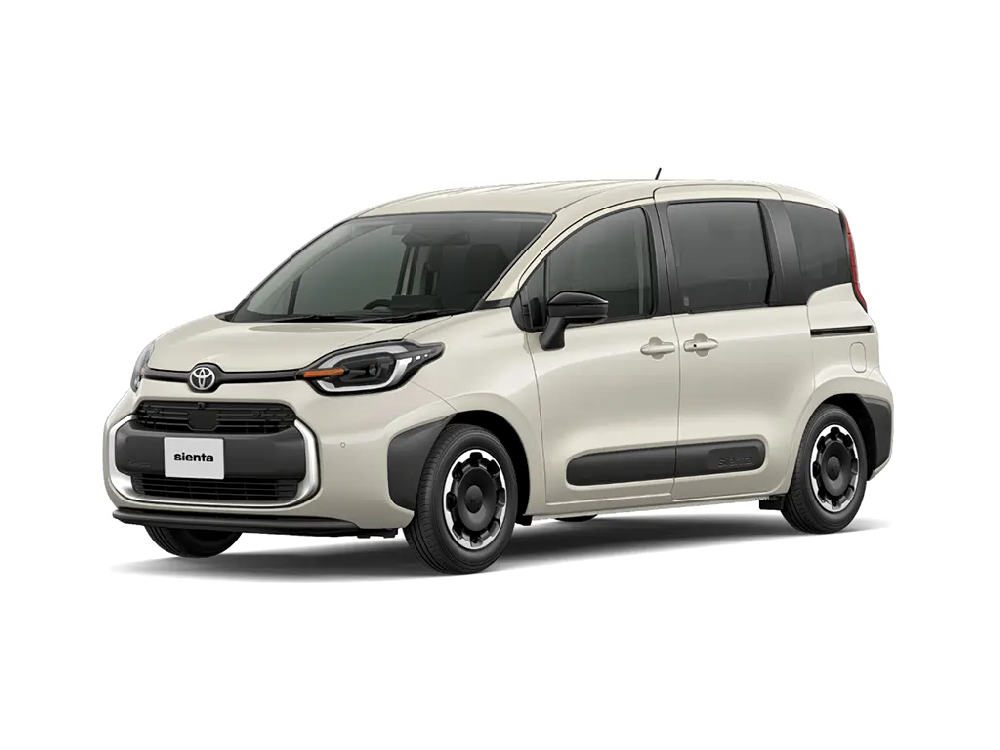 Official photos of the new Toyota Sienta released; available with either 2WD or E-Four electronic all-wheel drive.