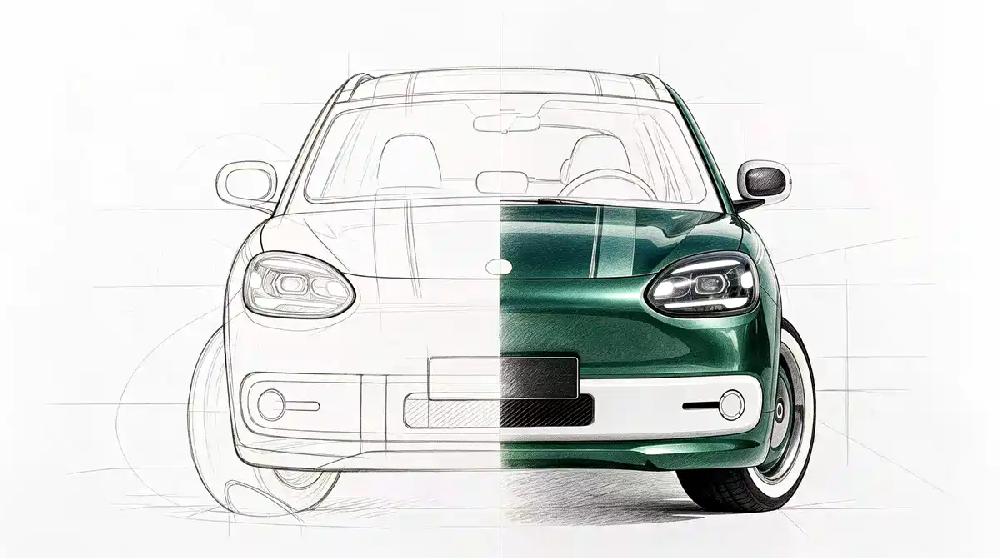 Even more refined and stylish! Design renderings of the new Chery QQ3 EV variant revealed, showcasing a blend of classic and modern elements.